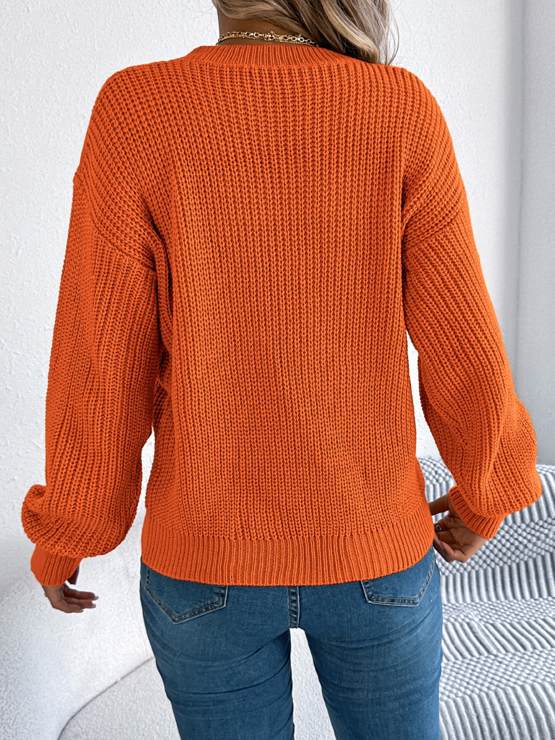 Josie Openwork Round Neck Sweater