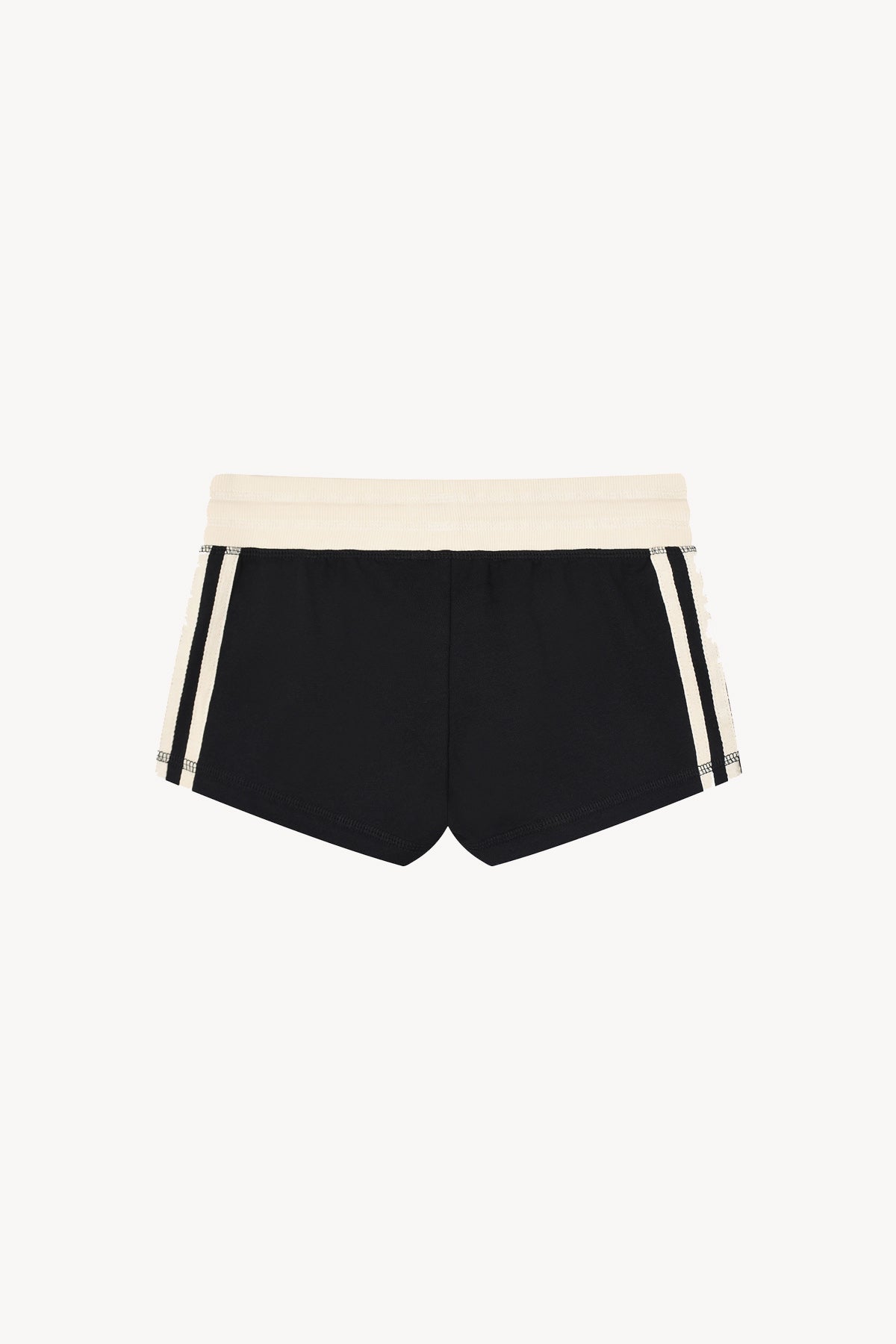 Contrast Stripe Track Shorts - Black