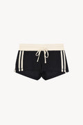 Contrast Stripe Track Shorts - Black