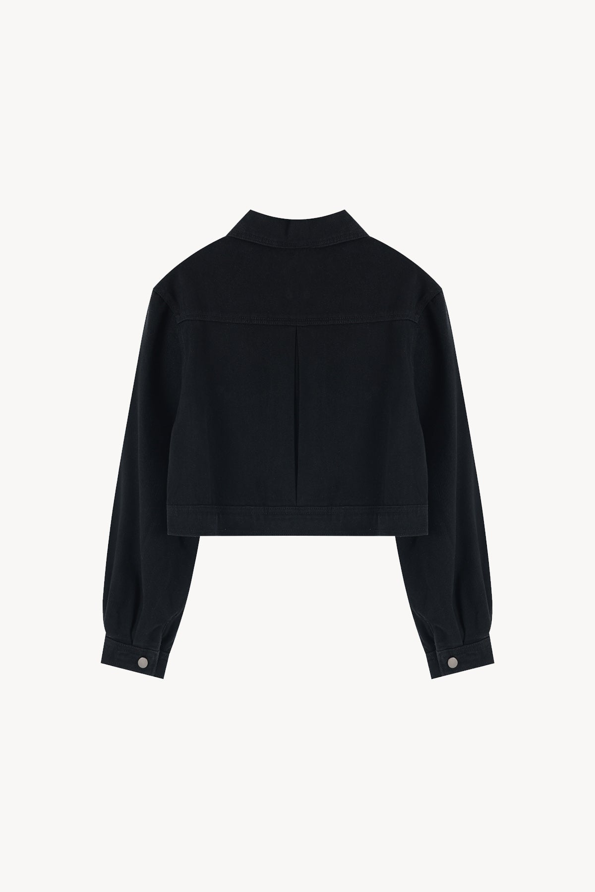 Crop Denim Jacket - Black