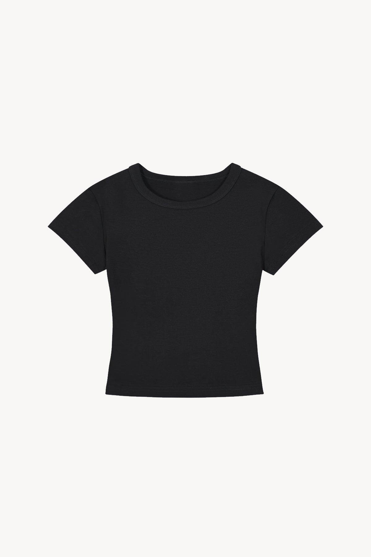 Cropped T-Shirt - Black