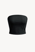 Cropped Tube Top - Black