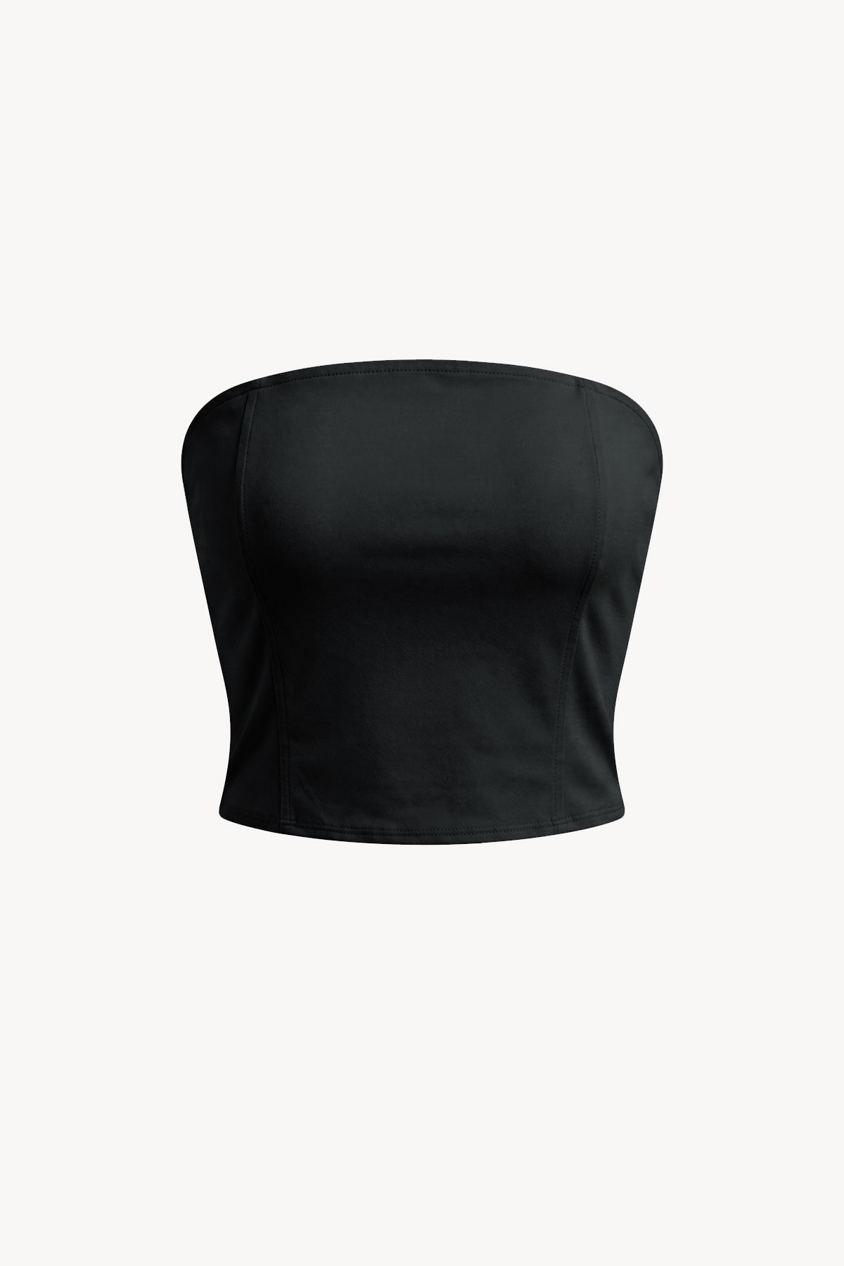 Cropped Tube Top - Black
