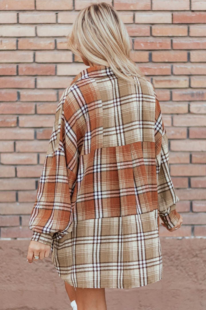 Hailey Plaid Snap Down Shacket