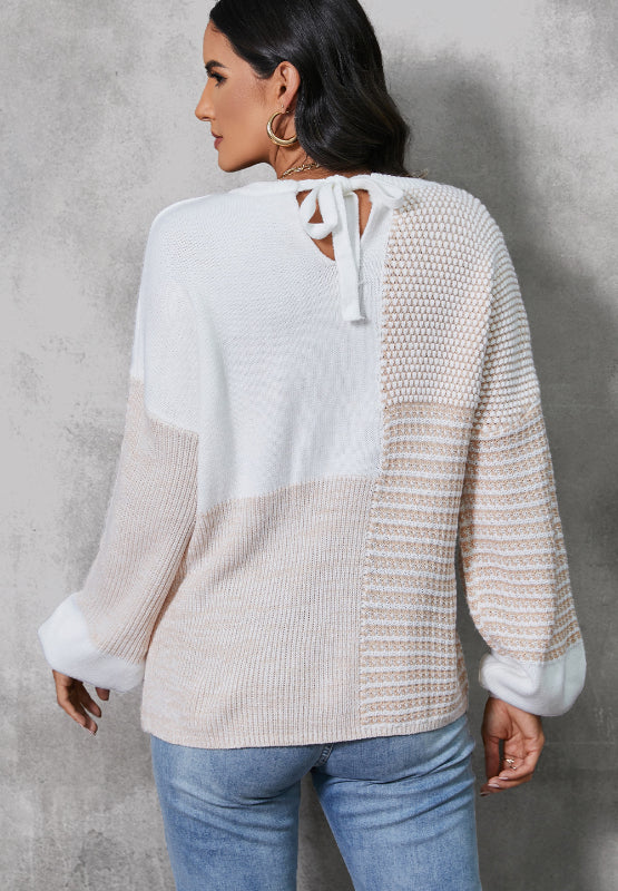 Mackenzie Contrast Long Sleeve Sweater