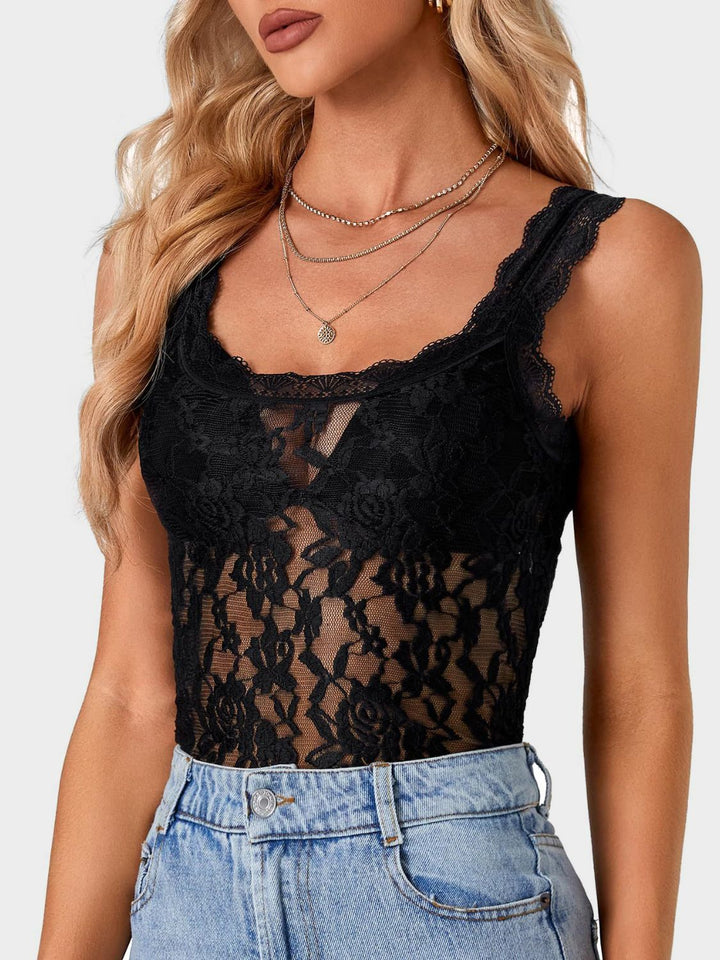 Allison Lace Scoop Neck Tank