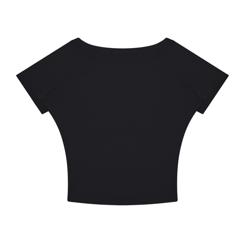 Boatneck Raglan T-Shirt - Black