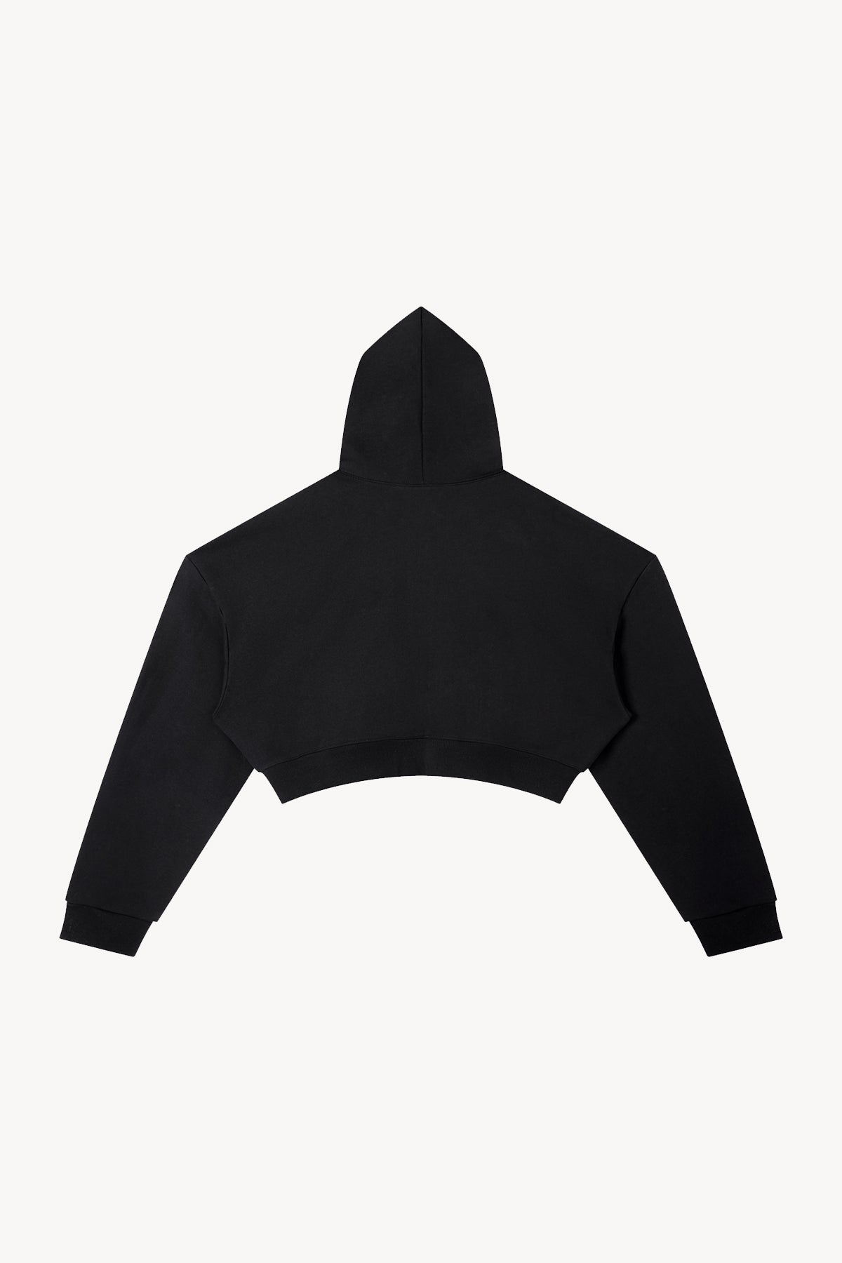 Essential Cropped Hoodie - Black