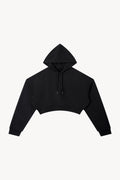 Essential Cropped Hoodie - Black