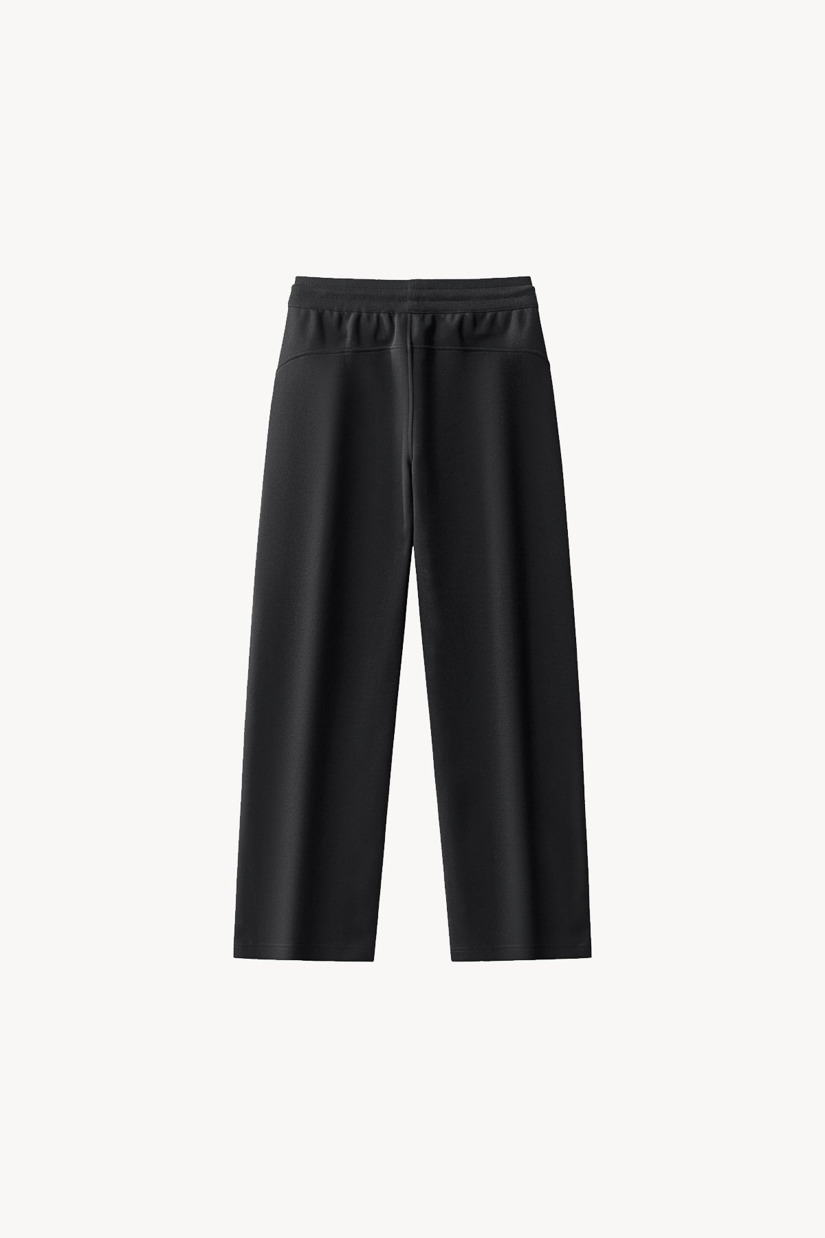 Essential Drawstring Straight-Leg Sweatpants - Black