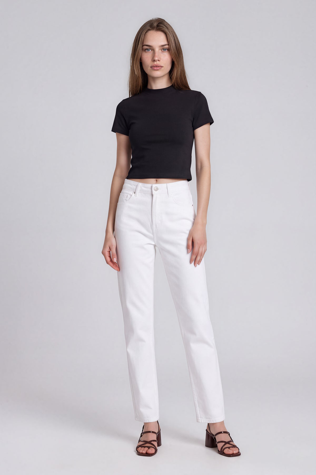 Essential Slim Fit Mock Neck T-Shirt - Black