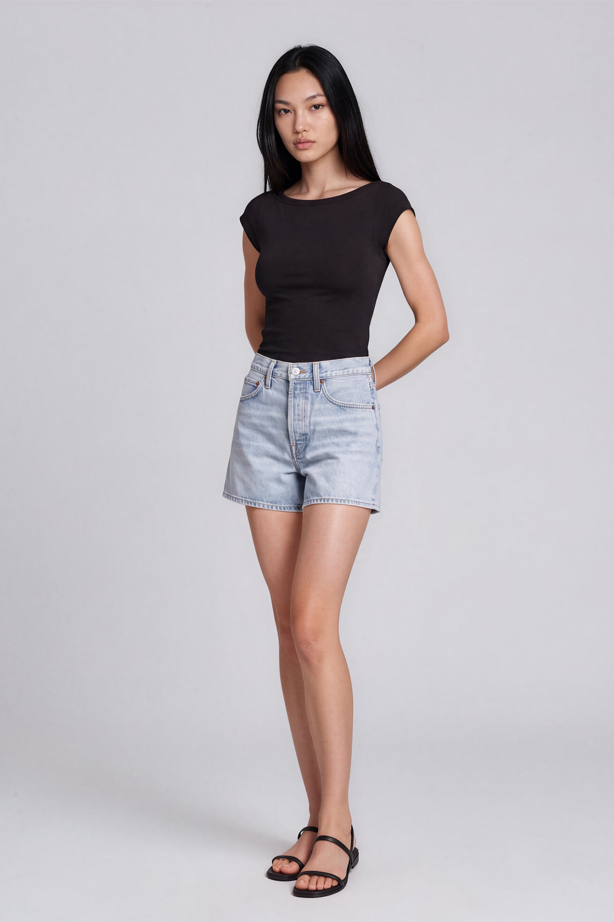 Essential Wide Neck Baby T-Shirt - Black