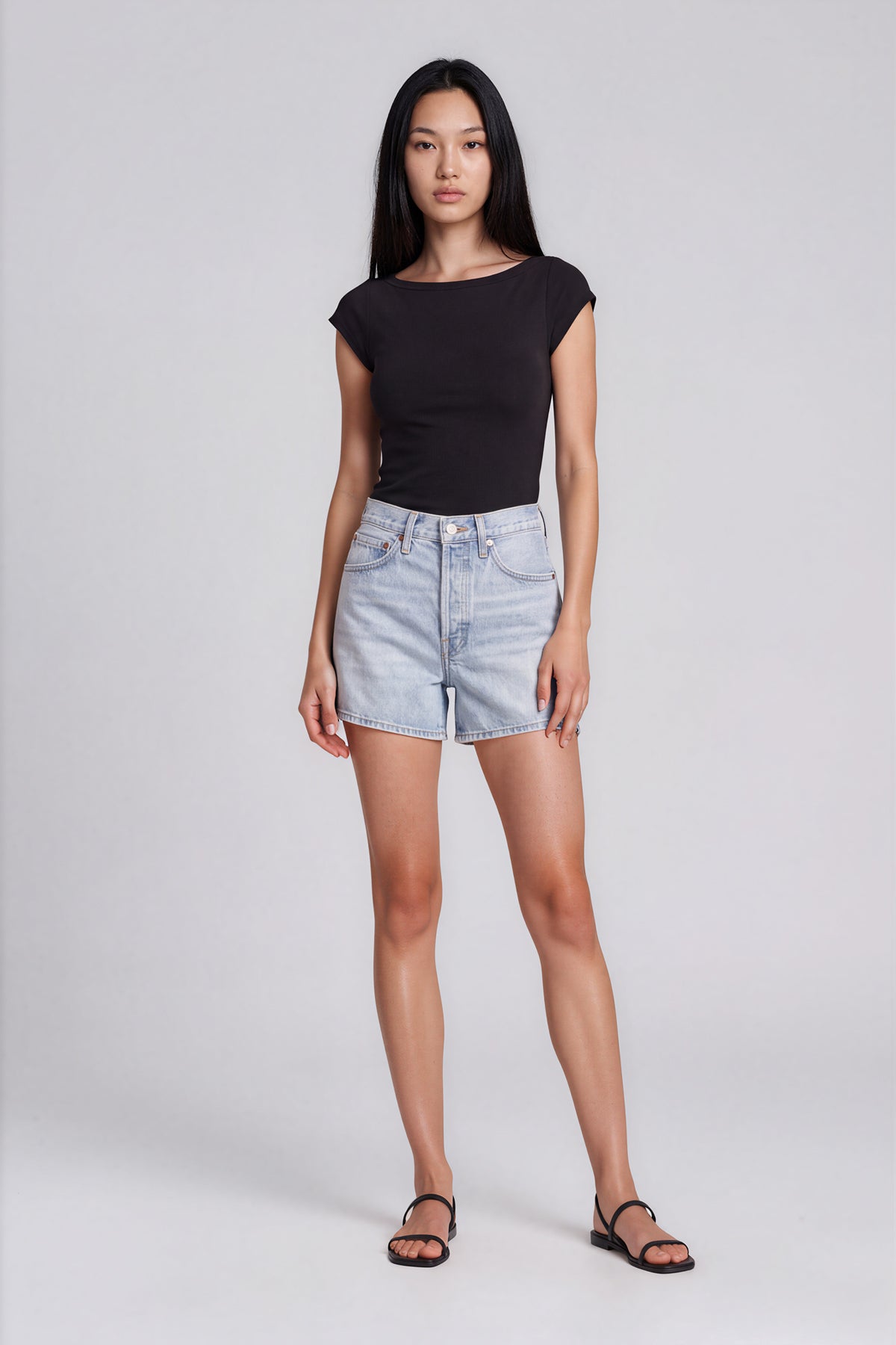 Essential Wide Neck Baby T-Shirt - Black