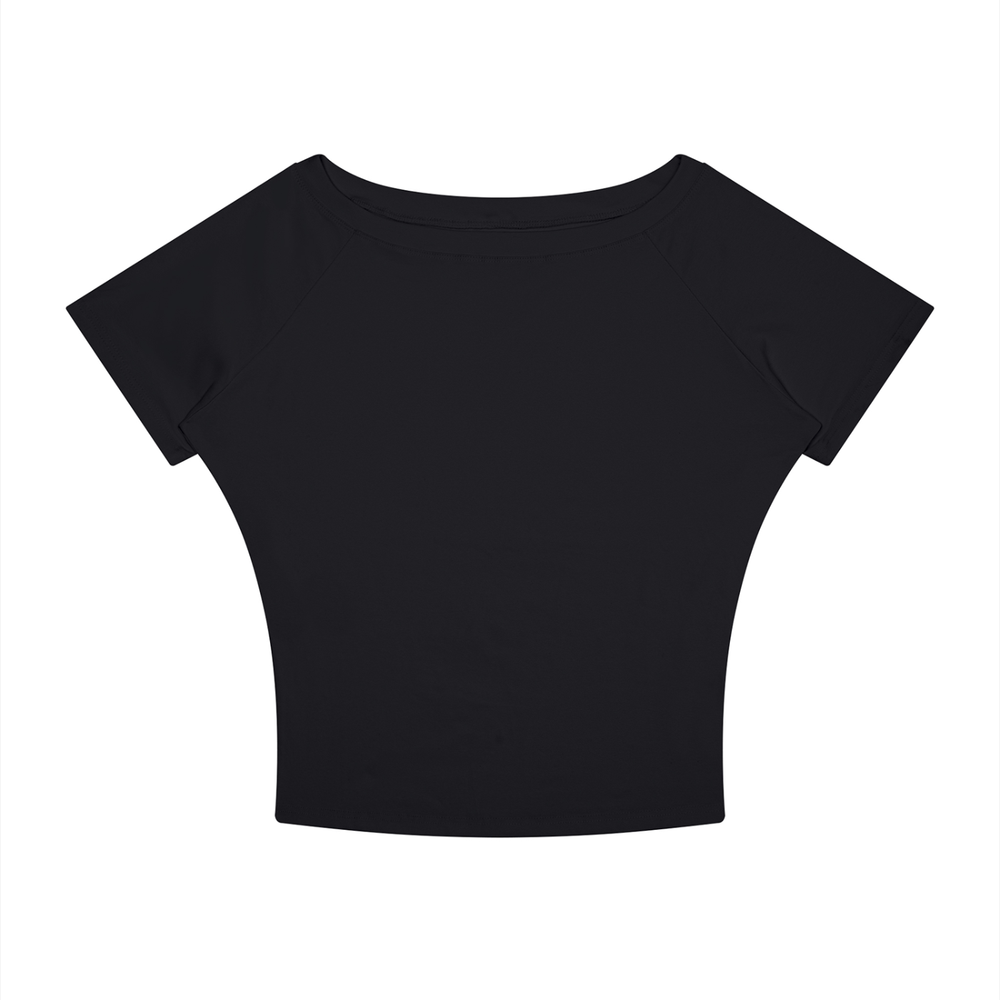 Boatneck Raglan T-Shirt - Black