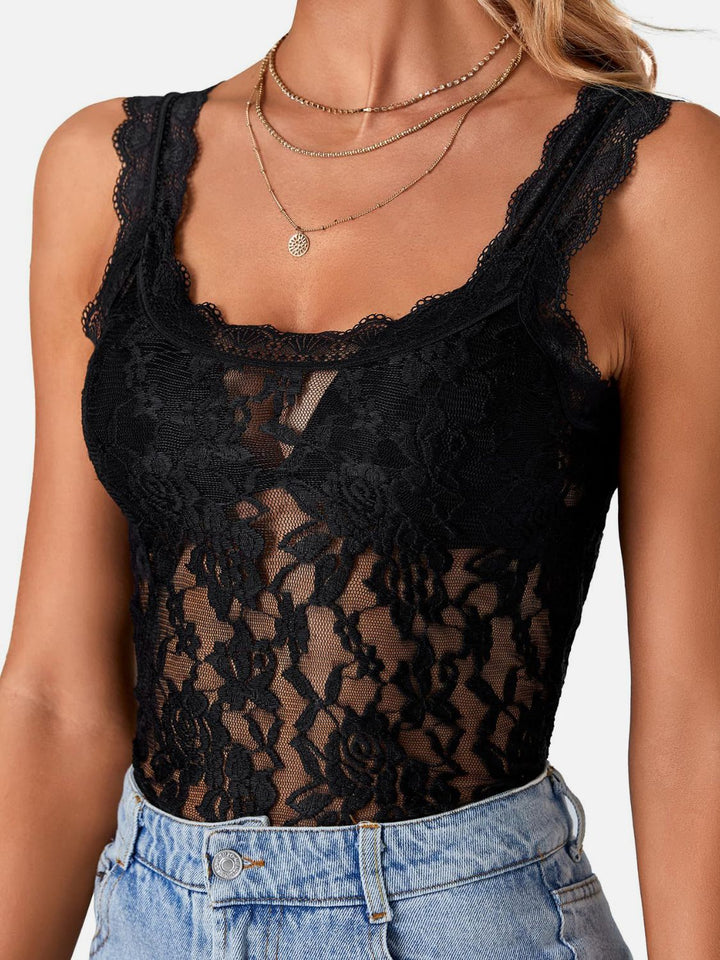 Allison Lace Scoop Neck Tank