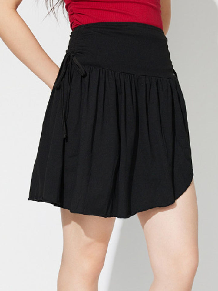 Luna Side Tie Asymmetric Mini Skirt