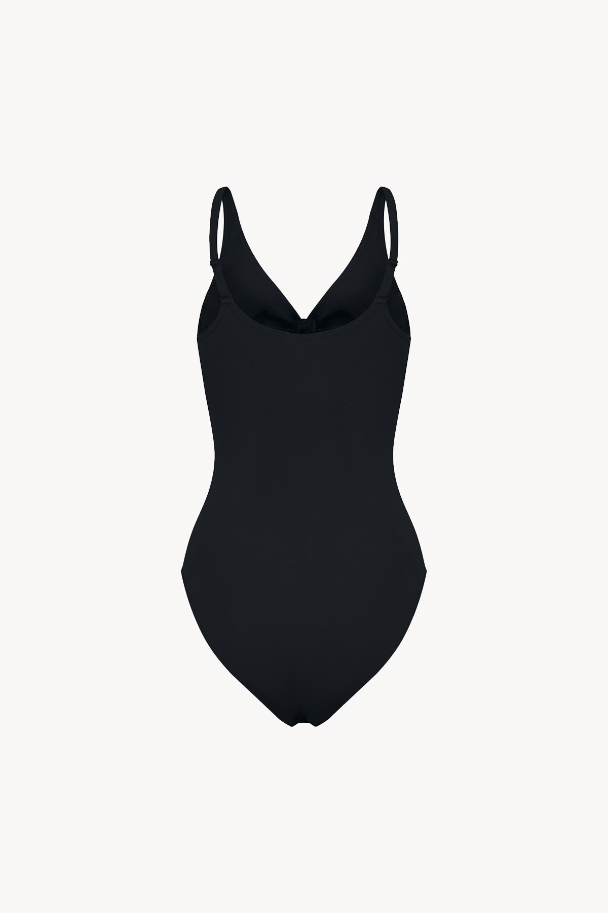 Full-Zip Ruched Bodysuit - Black