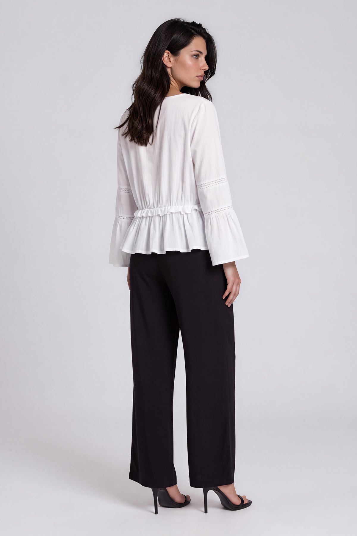 High Rise Wide Leg Pants - Black