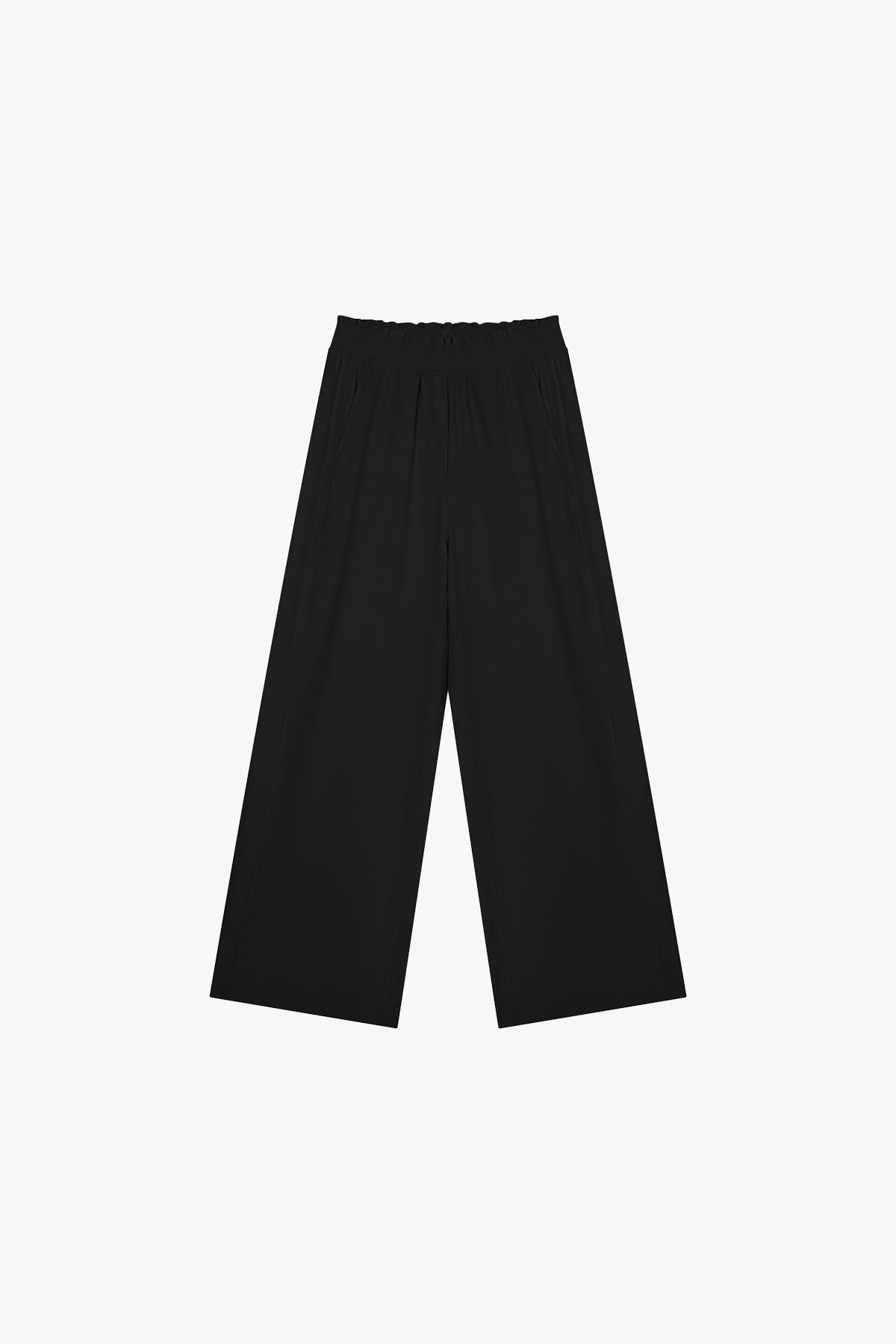 High Rise Wide Leg Pants - Black