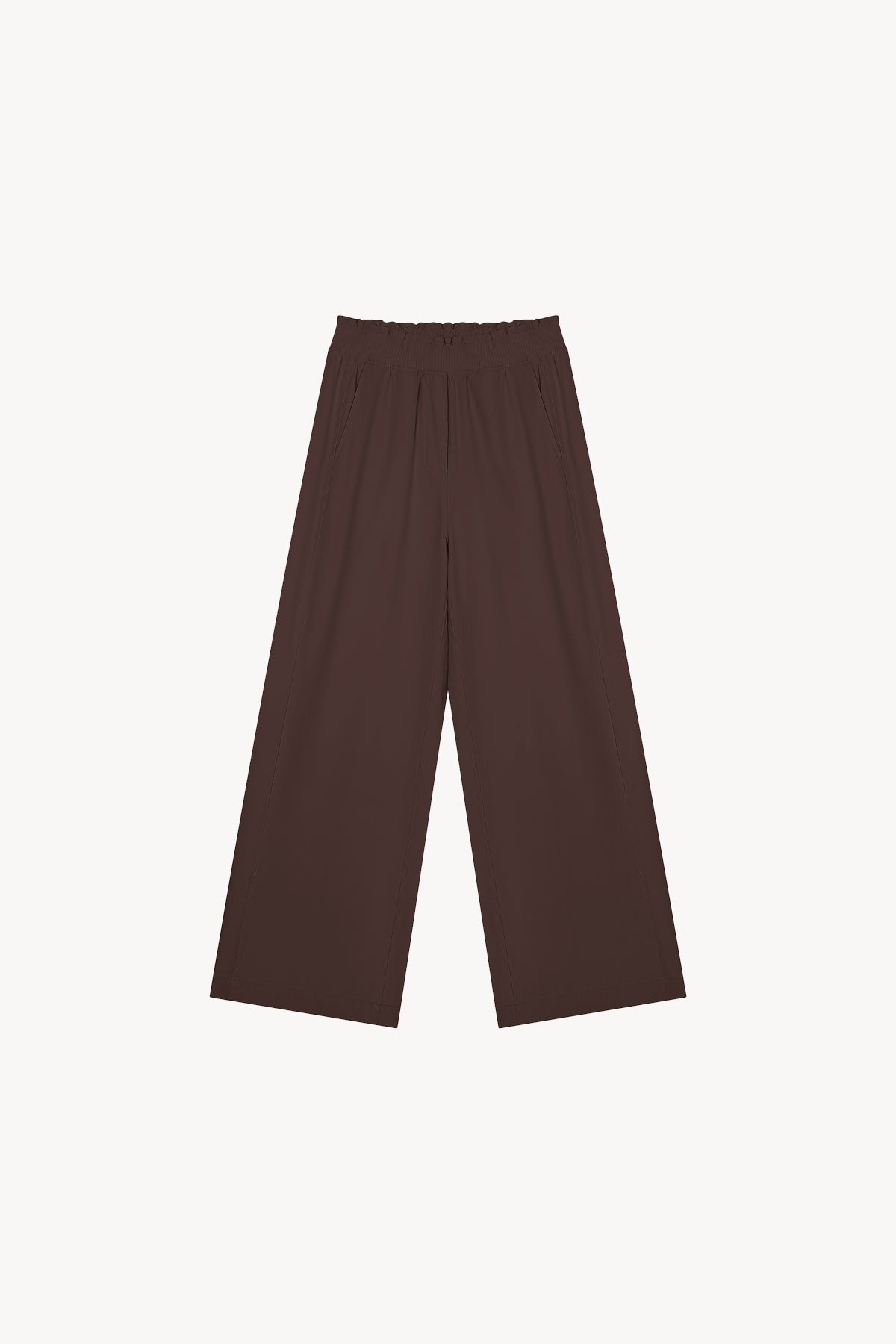 High Rise Wide Leg Pants - Coffee