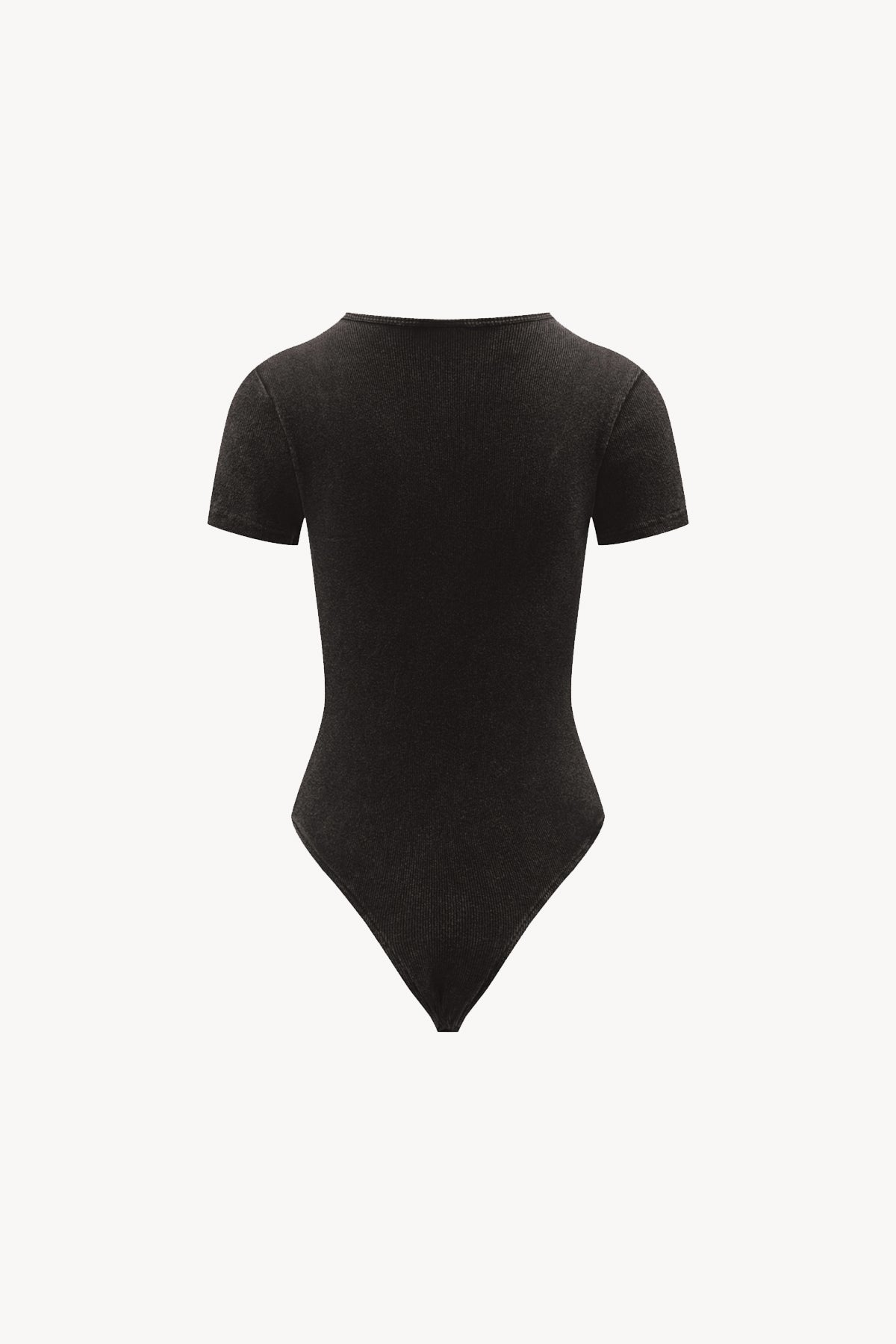 Mineral Wash Crewneck Bodysuit - Black