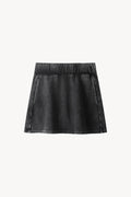 Mineral Wash Mini Skirt - Black
