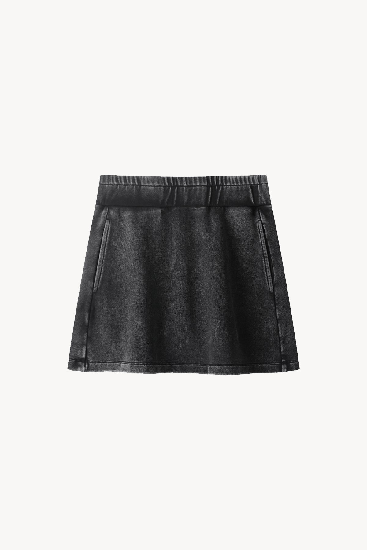 Mineral Wash Mini Skirt - Black