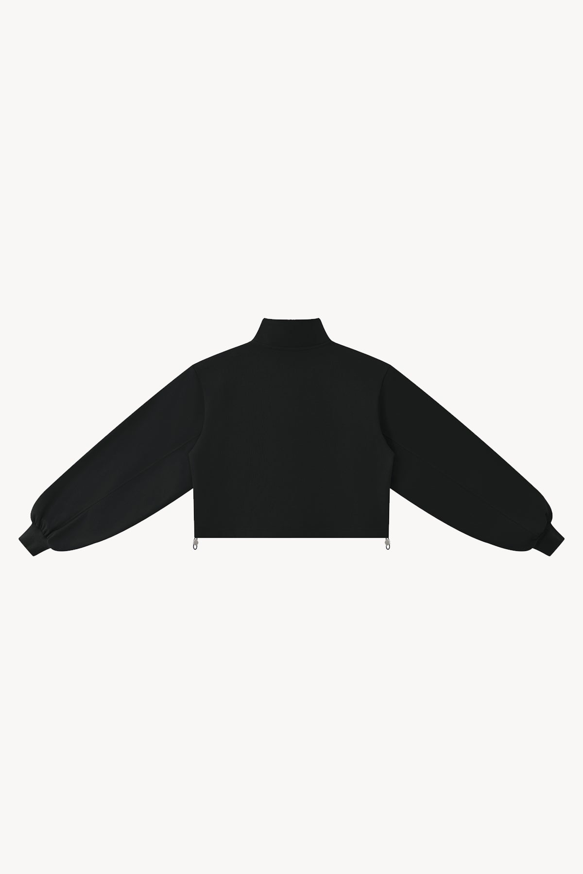 Mock-Neck Quarter-Zip Sweatshirt - Black