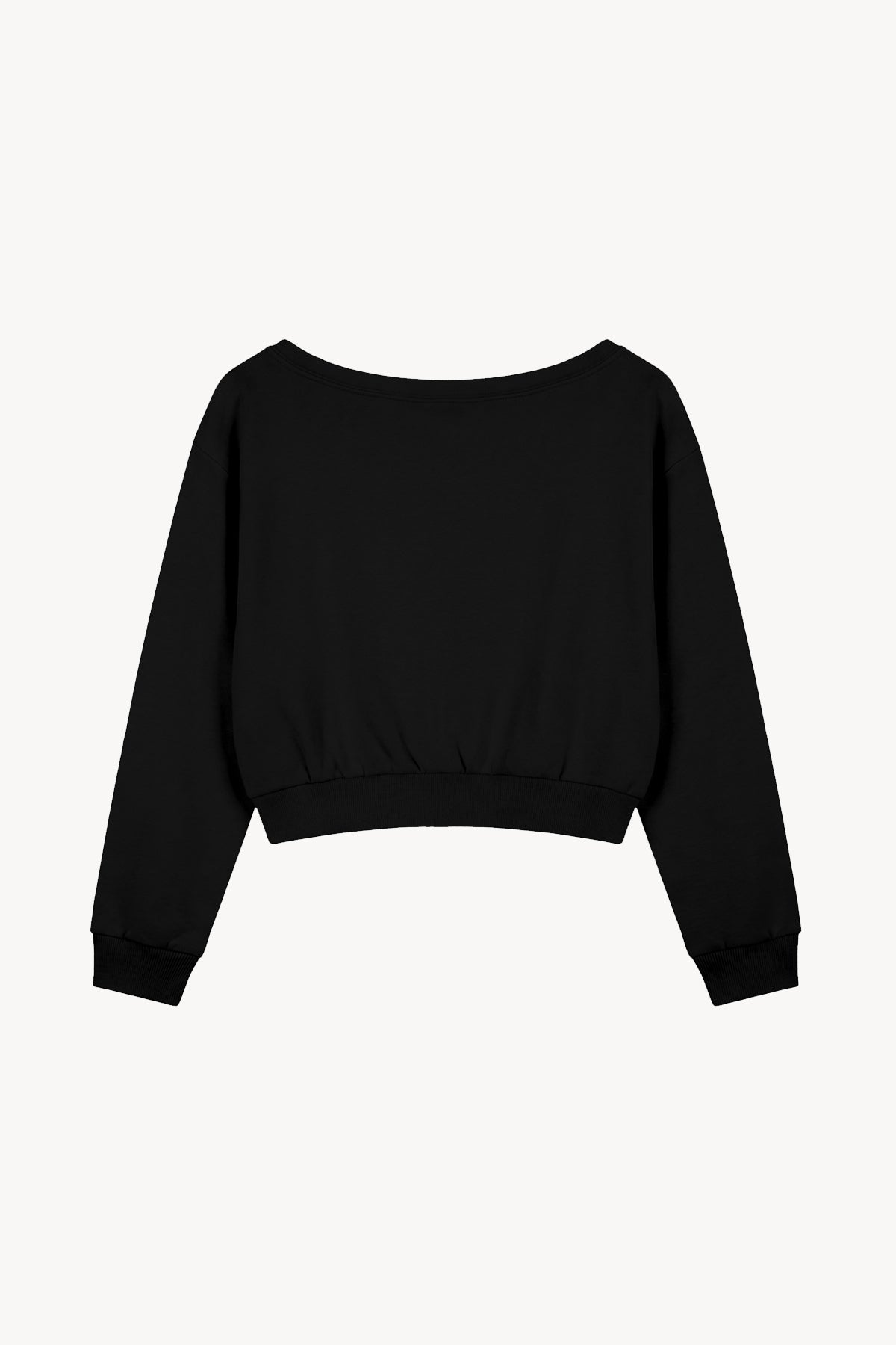 Off-Shoulder Sweatshirt - Black