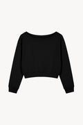Off-Shoulder Sweatshirt - Black