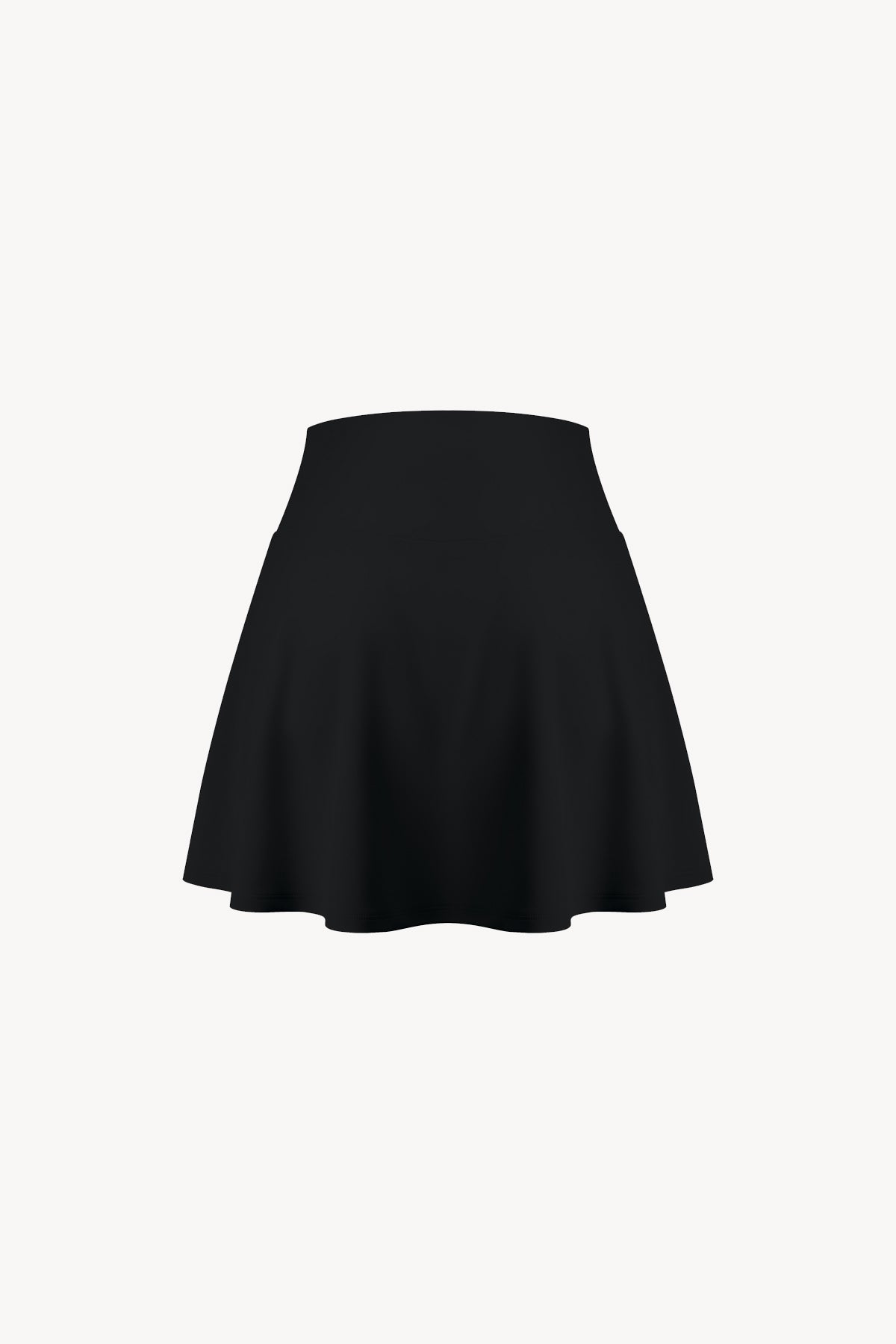 Pleated A-Line Skirt - Black