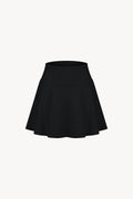 Pleated A-Line Skirt - Black