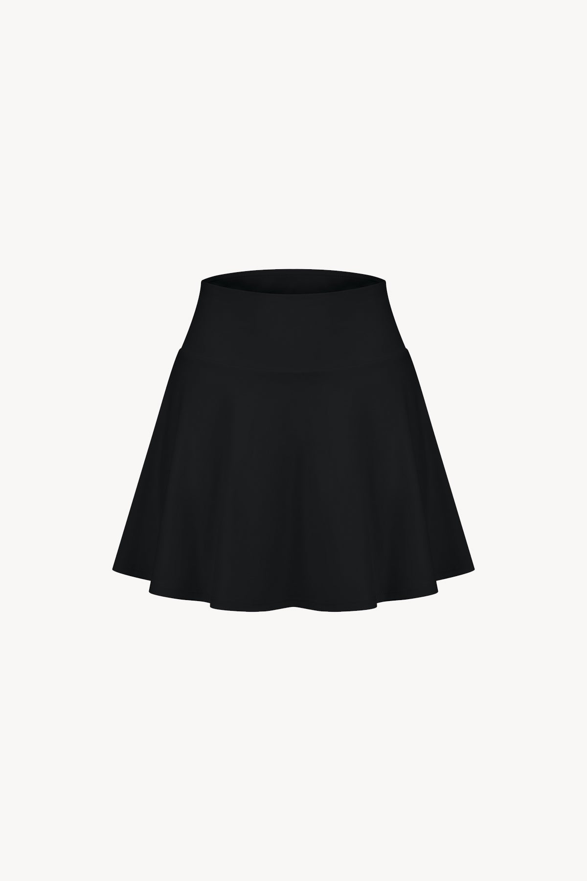 Pleated A-Line Skirt - Black