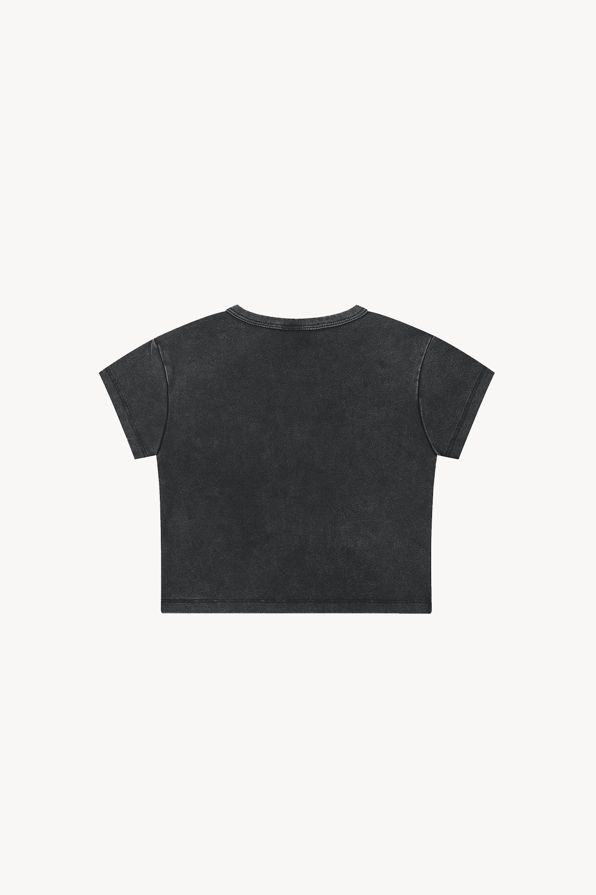Snow Washed Crop Top - Black