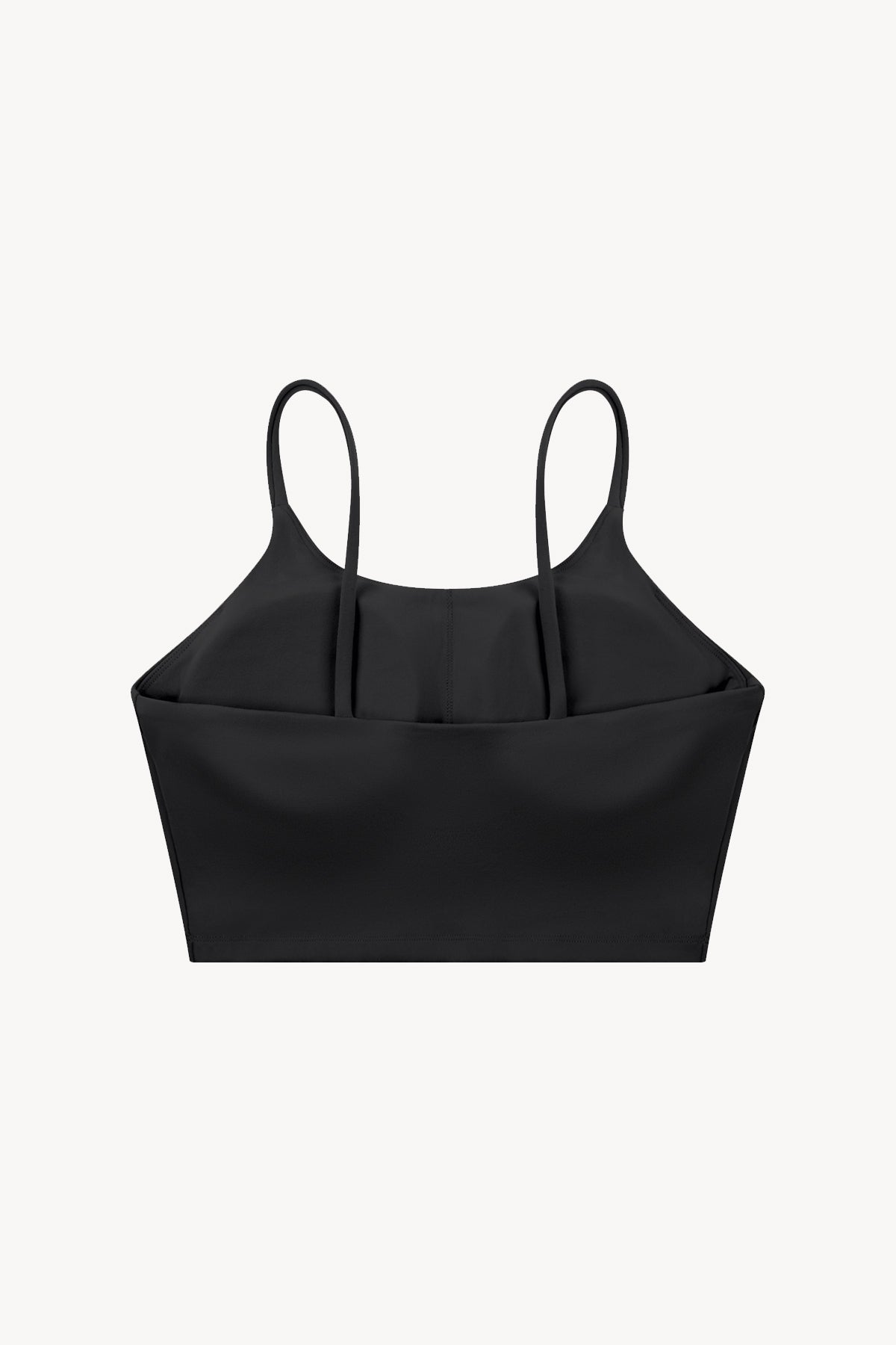 Spaghetti Strap Yoga Sports Bra - Black