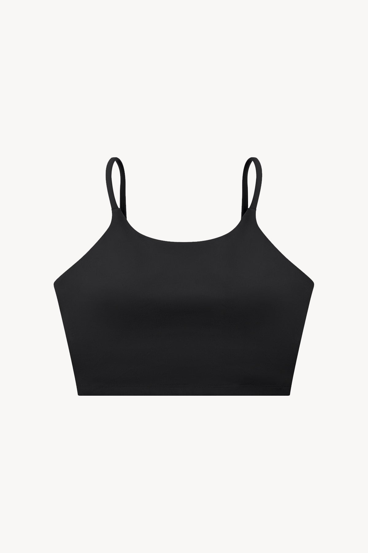 Spaghetti Strap Yoga Sports Bra - Black
