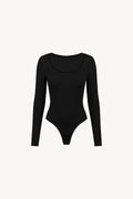 Tight Long Sleeve Bodysuit - Black
