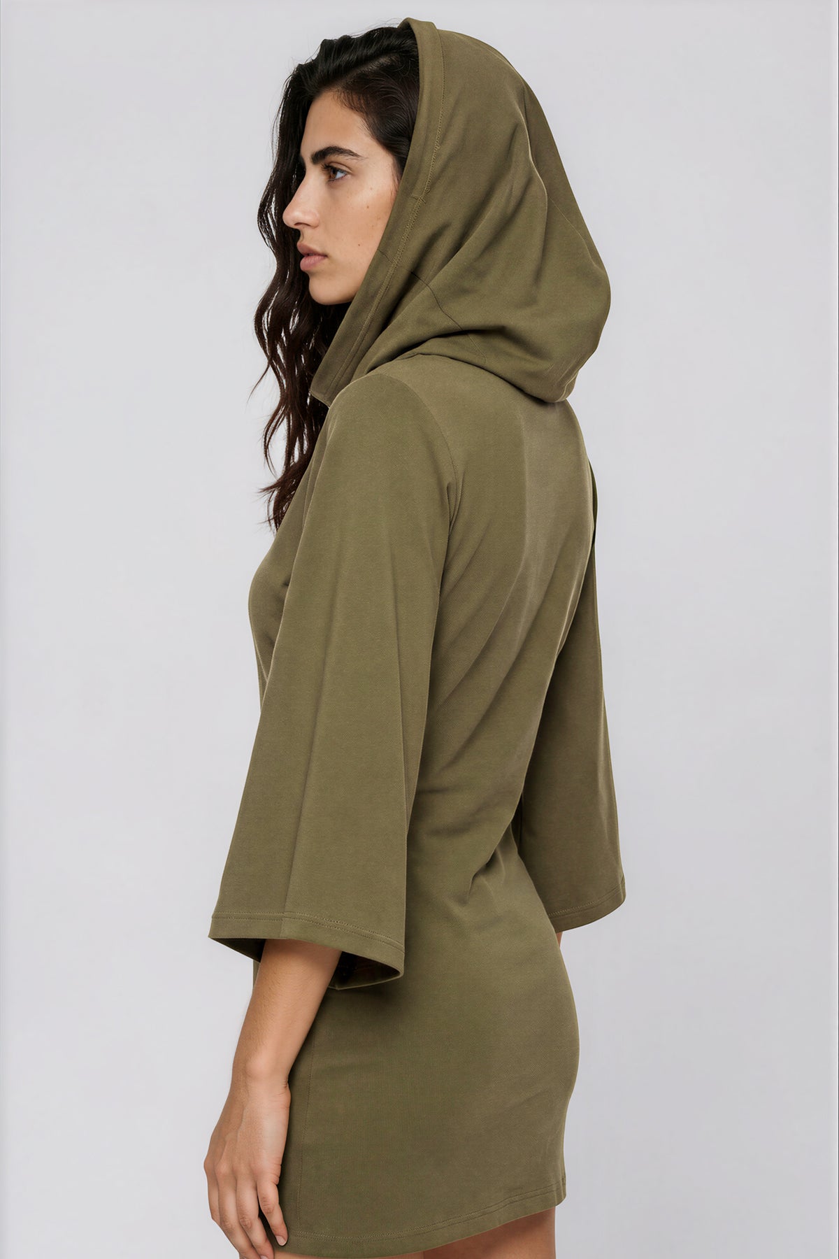 Turtleneck Batwing T-Shirt - Army Green