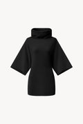 Turtleneck Batwing T-Shirt - Black