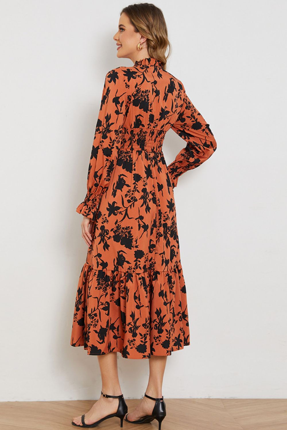 The Happiest Floral Midi Dress