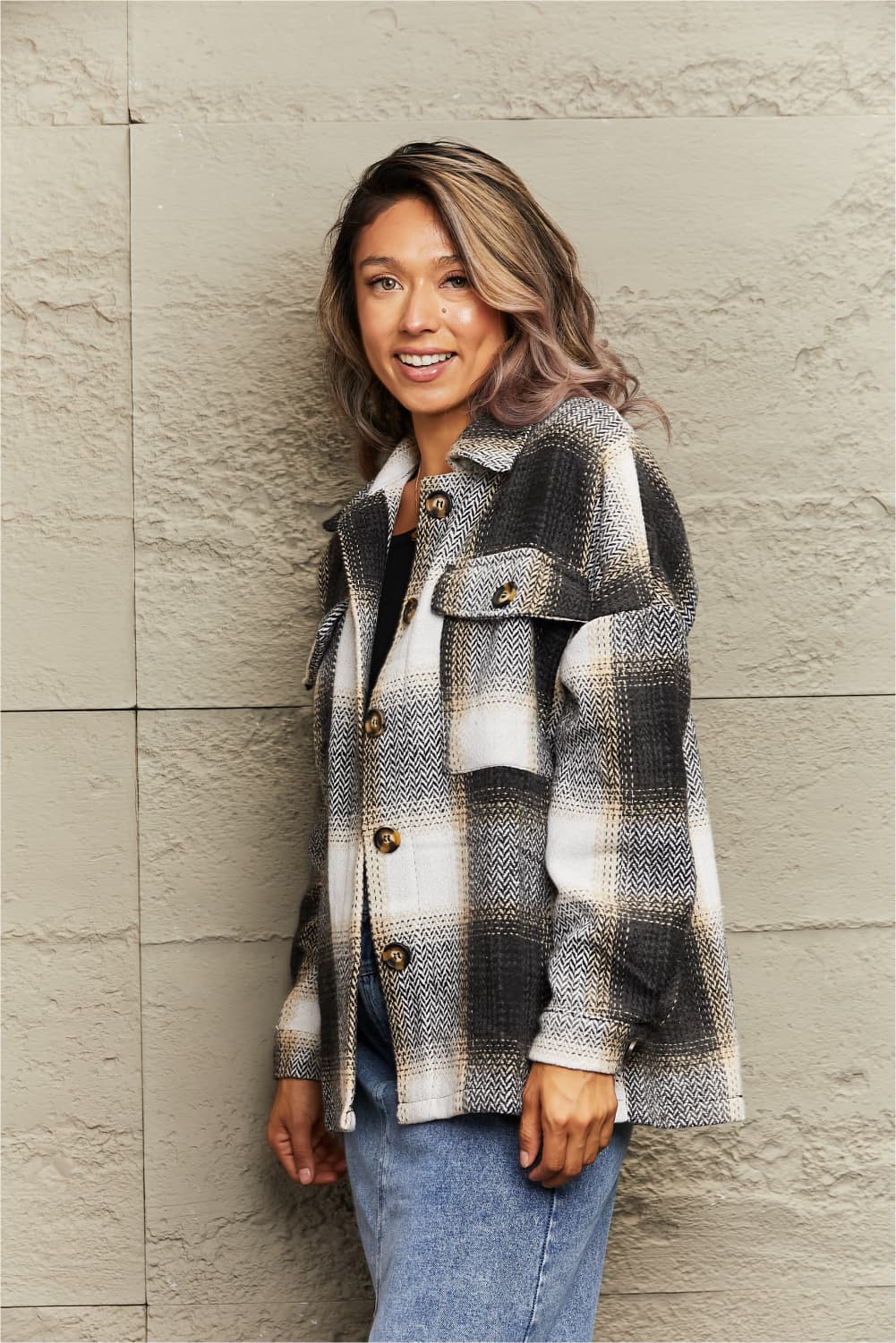 Into The Woods Plaid Shacket