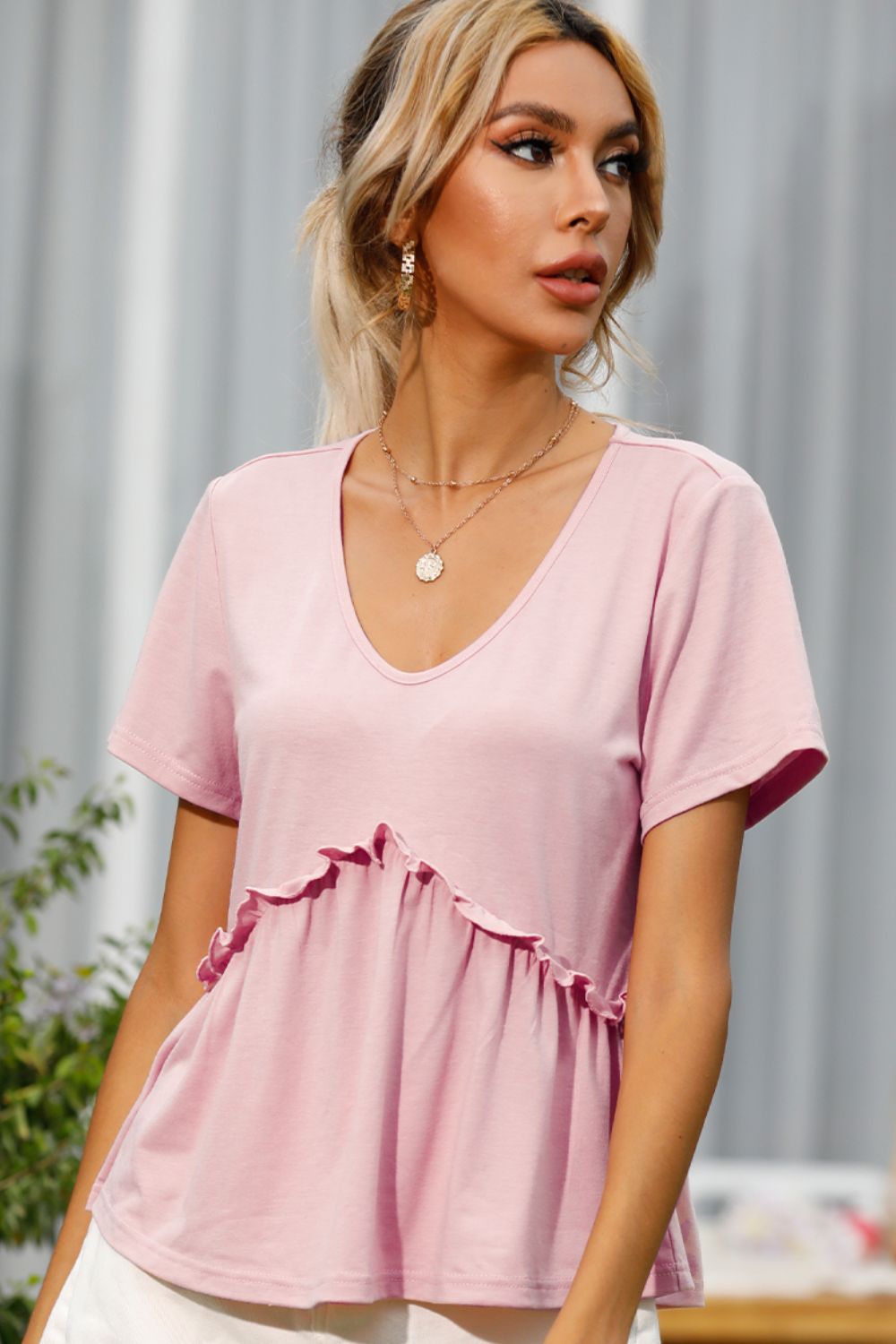 Melanie Short Sleeve Blouse