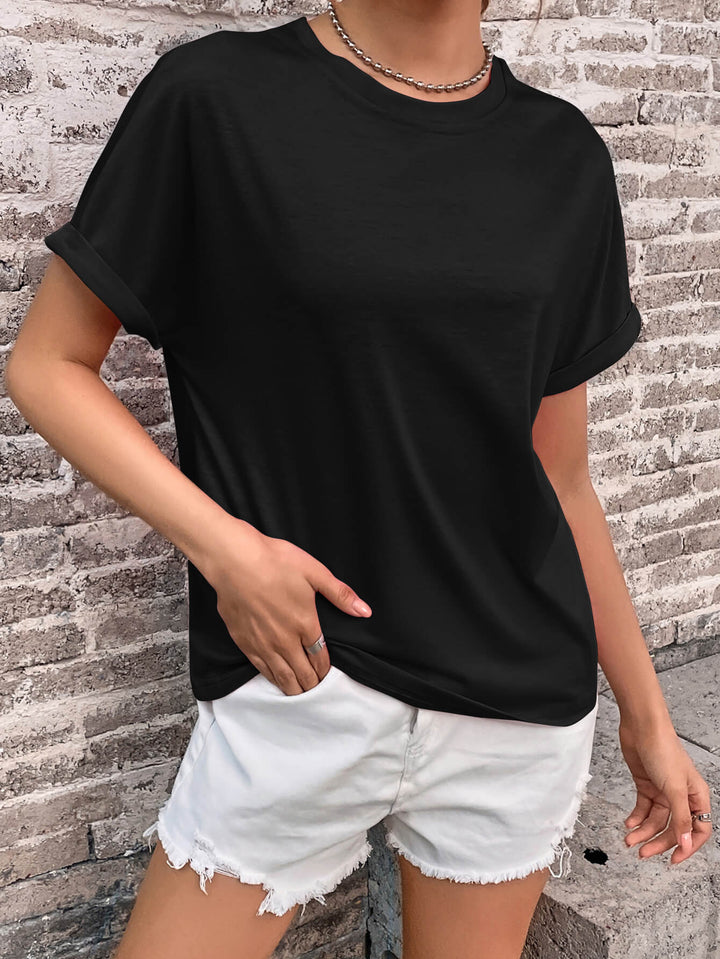 The Basic Cuffed Sleeve Tee