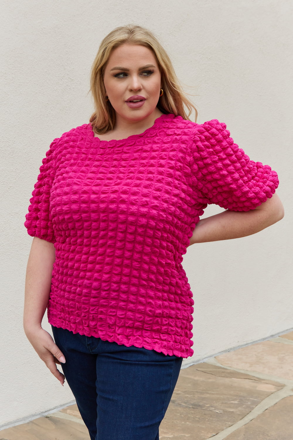 Be Bold Bubble Puff Sleeve Top