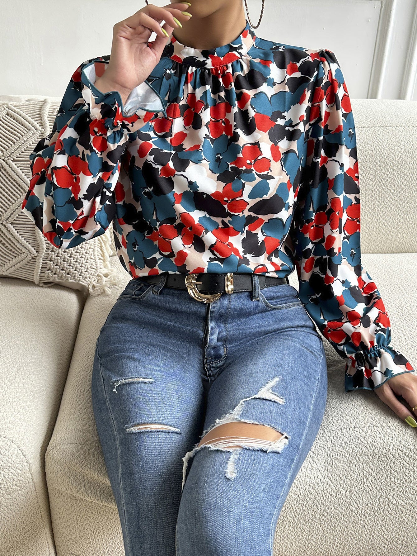 Bloom From Within Multi Floral Blouse