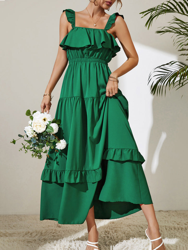 Garden Of Eden Ruffled Maxi Dress