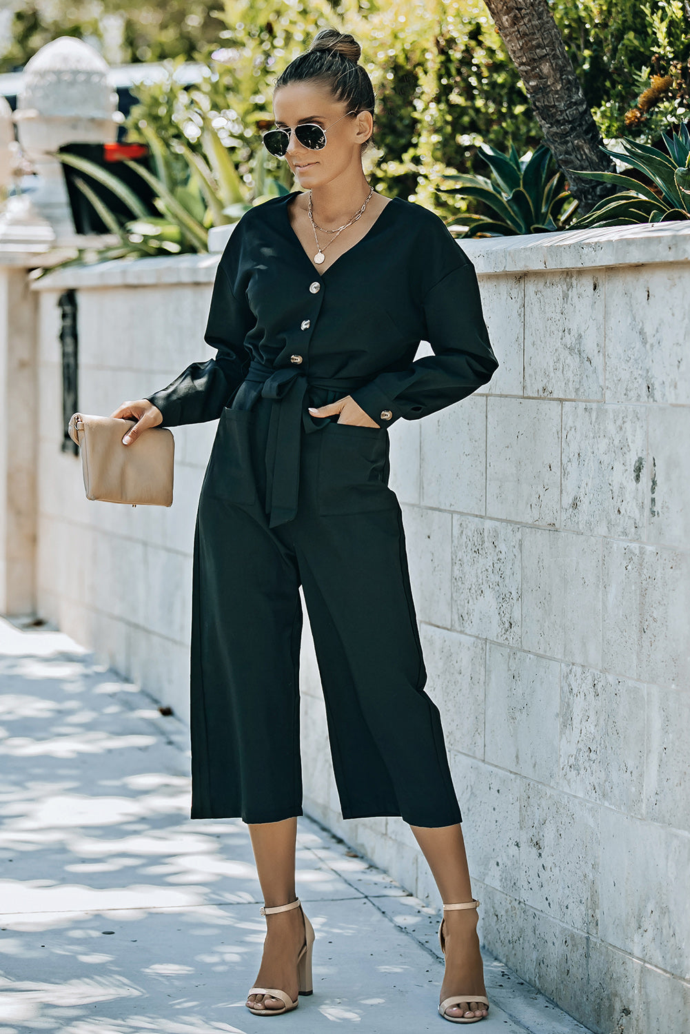 Jumping To Conclusions Belted Jumpsuit