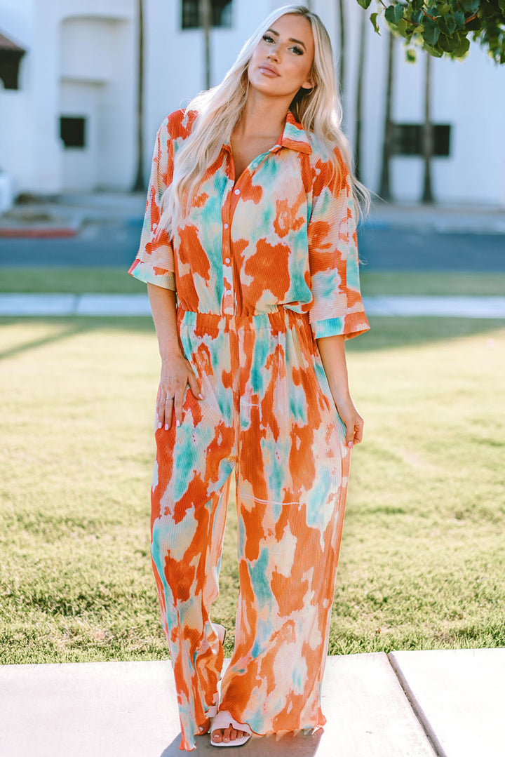 Heidi Tie-Dye Wide Leg Jumpsuit