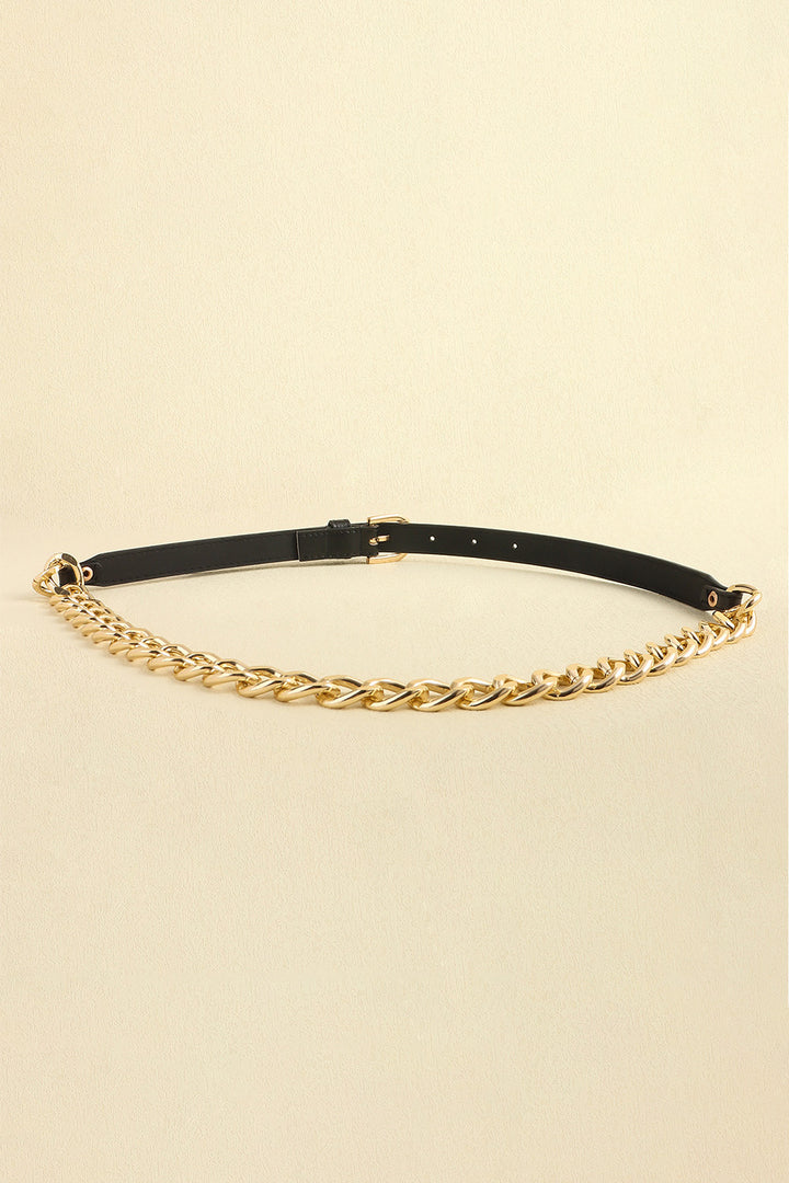 So Chic PU Leather Chain Belt