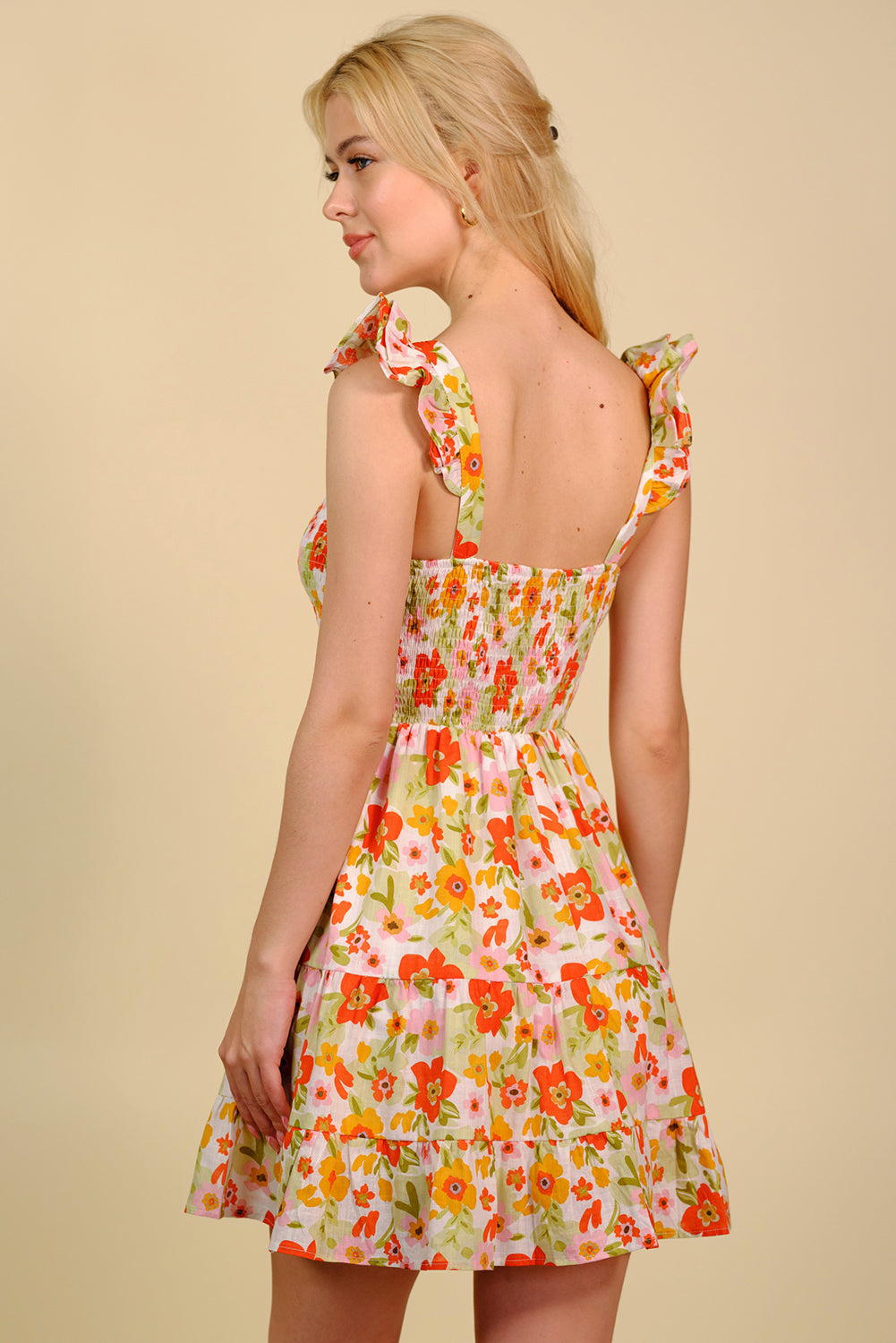 From The Garden Floral Mini Dress